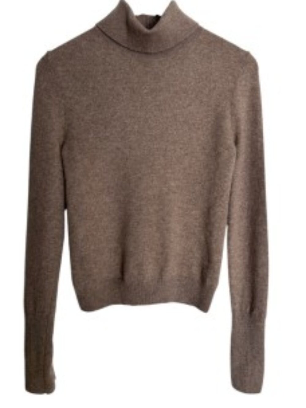 Elborn Aria Cashmere Cut Turtleneck in Mocha Beige OS
